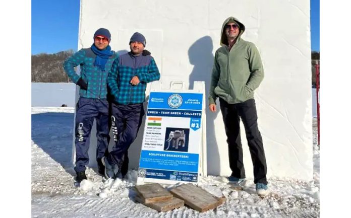 Indian Team Wins Bronze at 2025 International Snow Sculpture Championship in Breckenridge