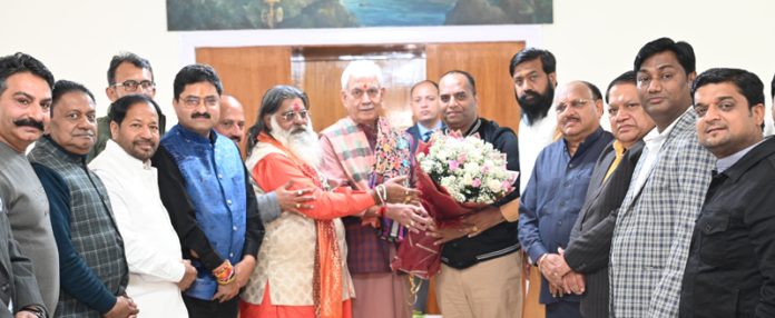 Delegation of Shri Amarnathji Yatra Bhandara Organisation Meets Lieutenant Governor Manoj Sinha