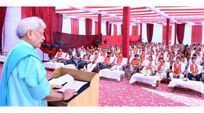 Lieutenant Governor Manoj Sinha Attends Navkar Mahamantra Divas Celebration