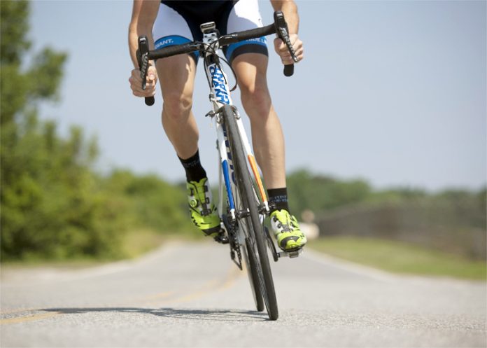 Participants compete in the District Reasi Cycling Championship