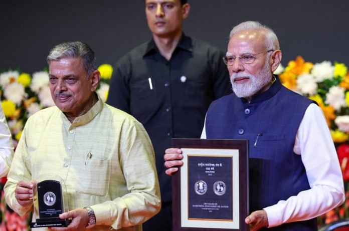 PM Modi Commends RSS at Centenary with Coin and Stamp Release
